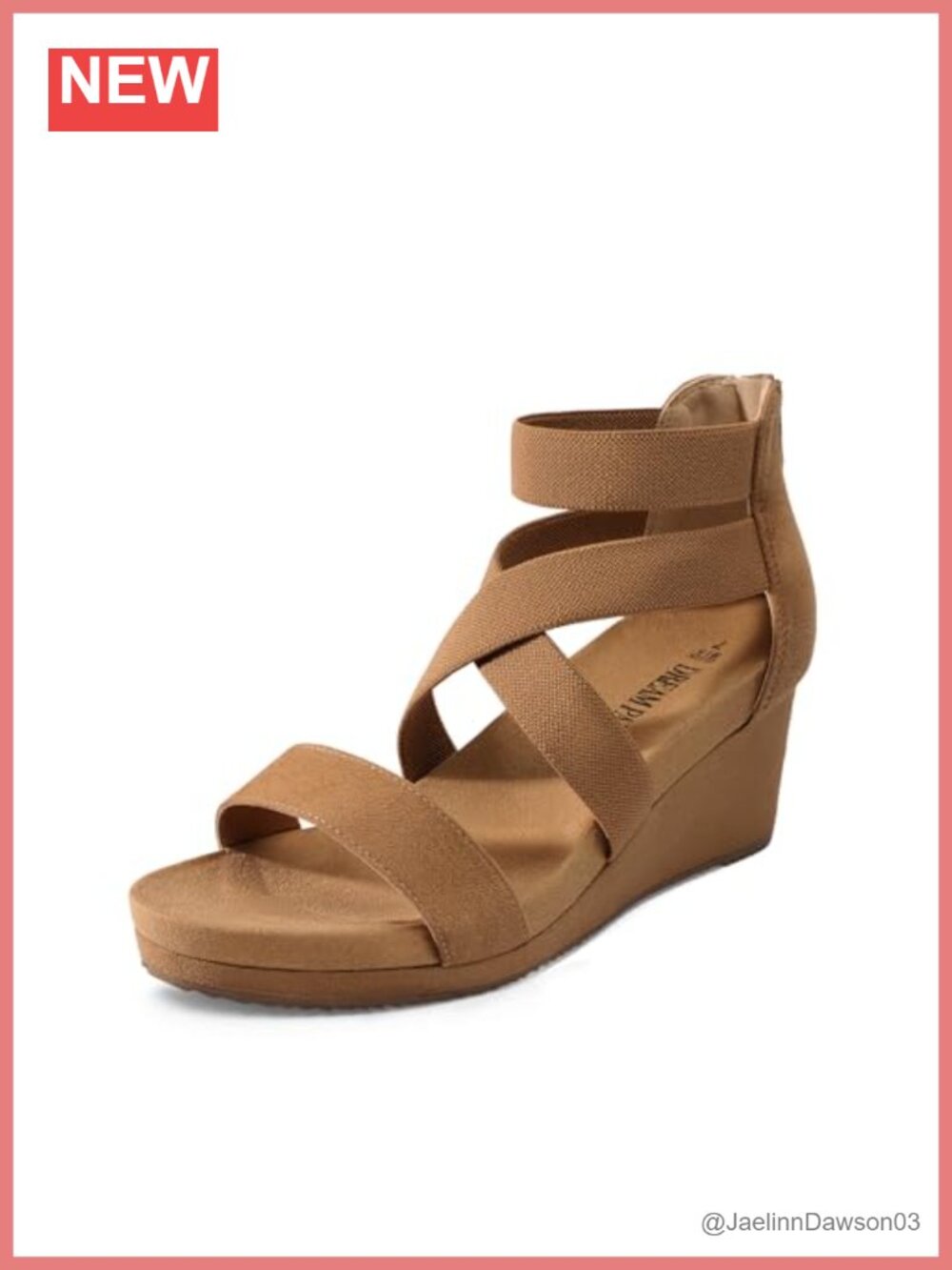 Elastic Ankle Strap Open Toe Platform Wedge Sandals Comfortable Summer Shoes